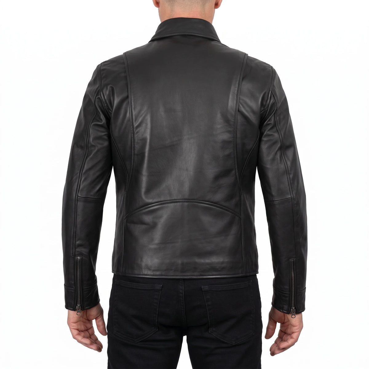 Grant Men’s Black Harrington Leather Jacket
