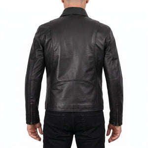 Grant Men’s Black Harrington Leather Jacket