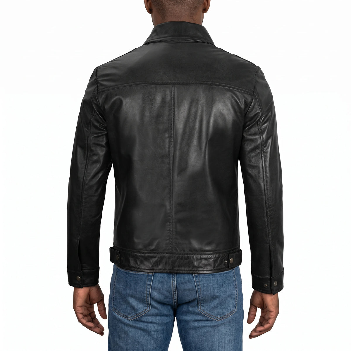 Hale Men’s Black Vintage Harrington Leather Jacket