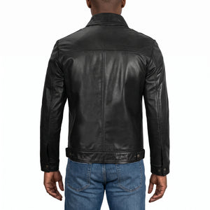 Hale Men’s Black Vintage Harrington Leather Jacket