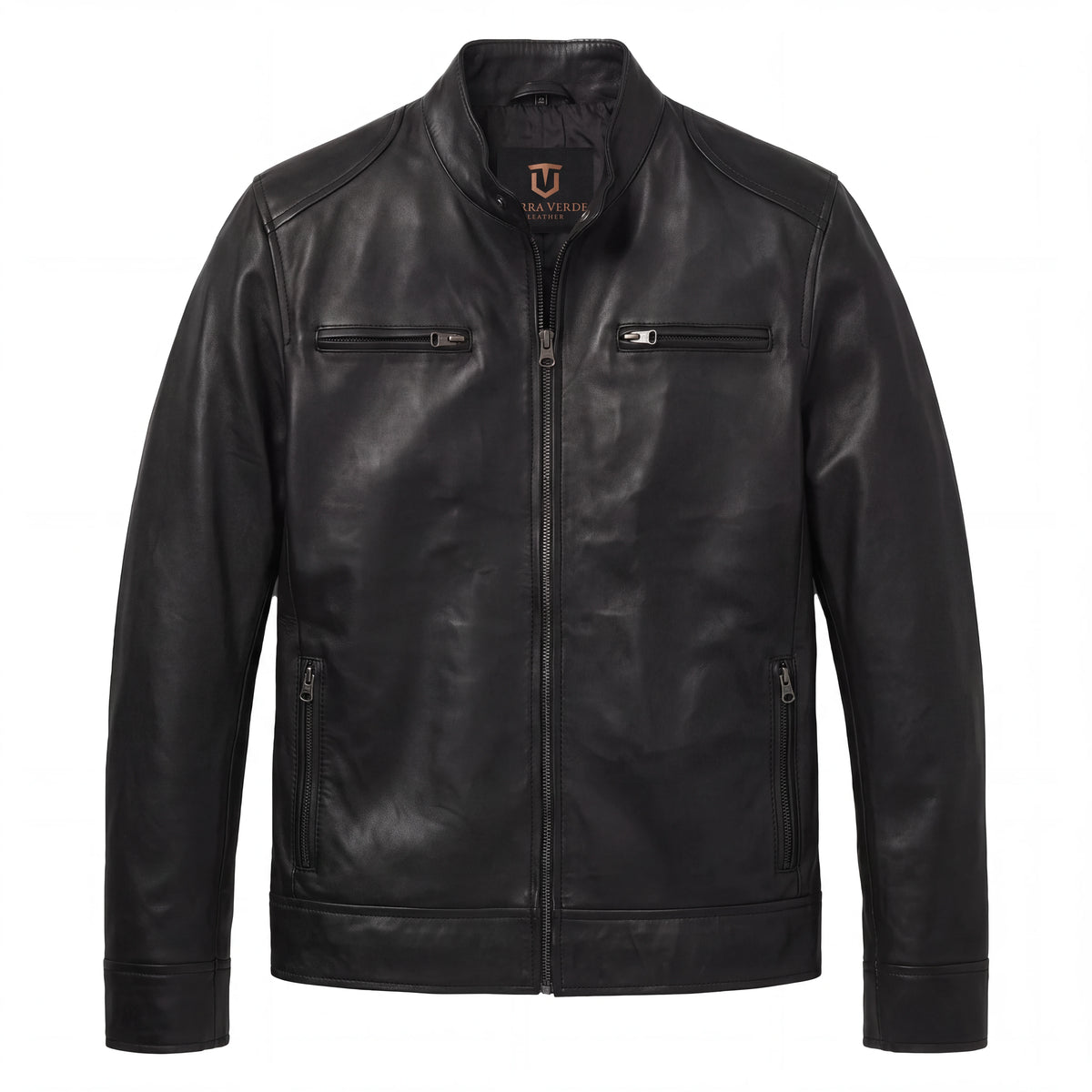 Onyx Outlaw Men’s Black Leather Biker Jacket
